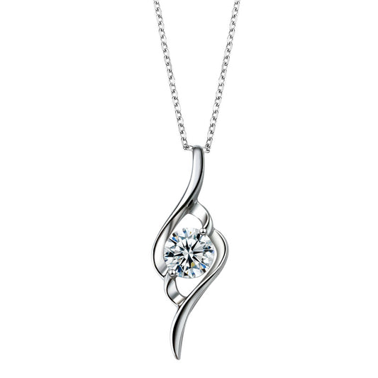 Sterling Silver Cupid Moissanite Necklace