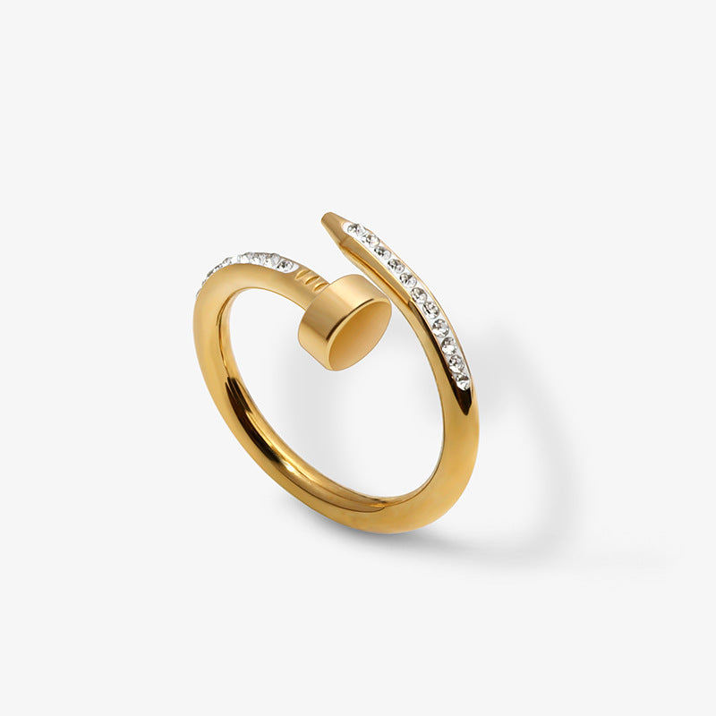 Aurianne |  Stainless steel and zircon ring